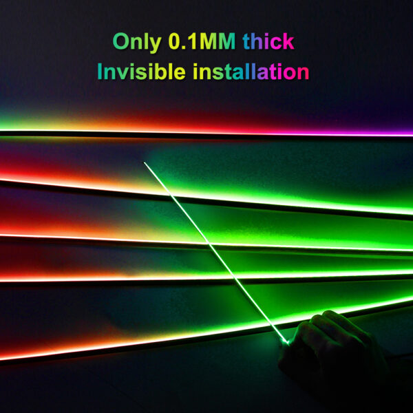 Hidden LED Streamer 18-in-1 Dynamic Car Ambient Light, RGB Phantom Color 256-Color Automotive Ambient Light - Image 2