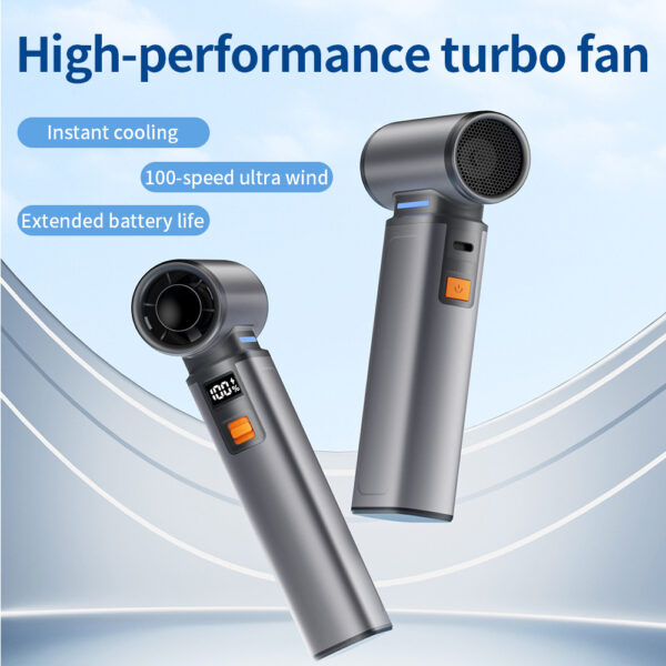 F1 High-Power Turbo Fan for Dust Removal, Snow Blowing, Mini Camping & Outdoor Use - 130,000 RPM High-Speed Handheld Fan