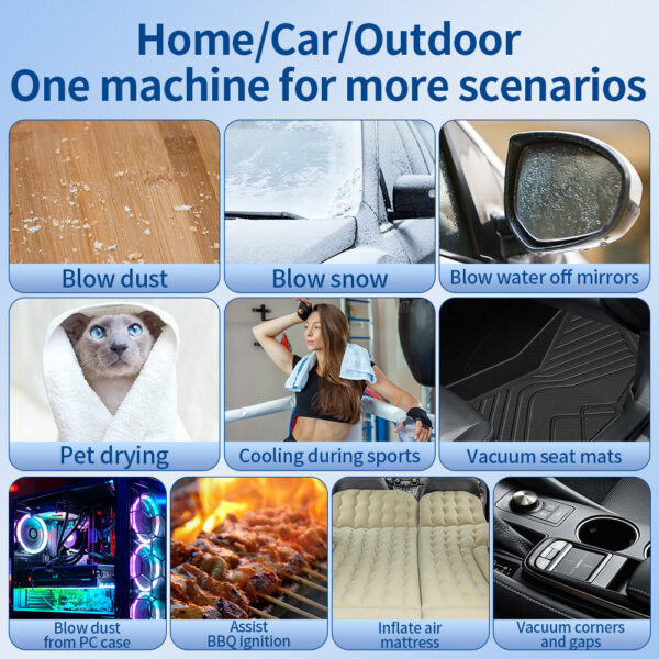 F1 High-Power Turbo Fan for Dust Removal, Snow Blowing, Mini Camping & Outdoor Use - 130,000 RPM High-Speed Handheld Fan - Image 4